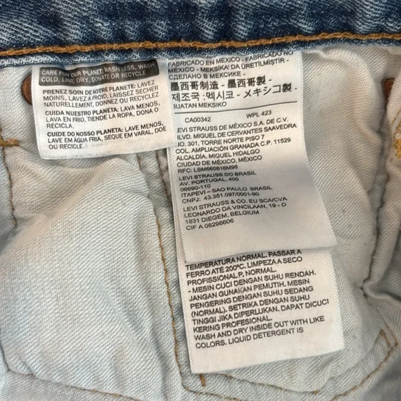 Levis 501 Jeans Mens 36x32 Blue Denim 100% Cotton Button Fly Straight - Picture 11 of 13